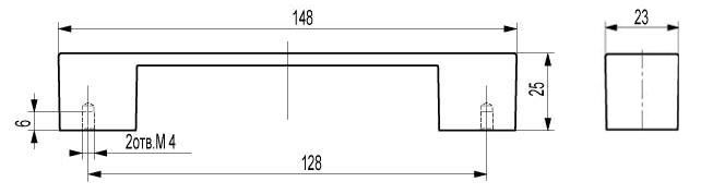 ВЛ FS-043 ручка скоба 128 мм Cr глянцевый/эмаль 395 черная SALE
