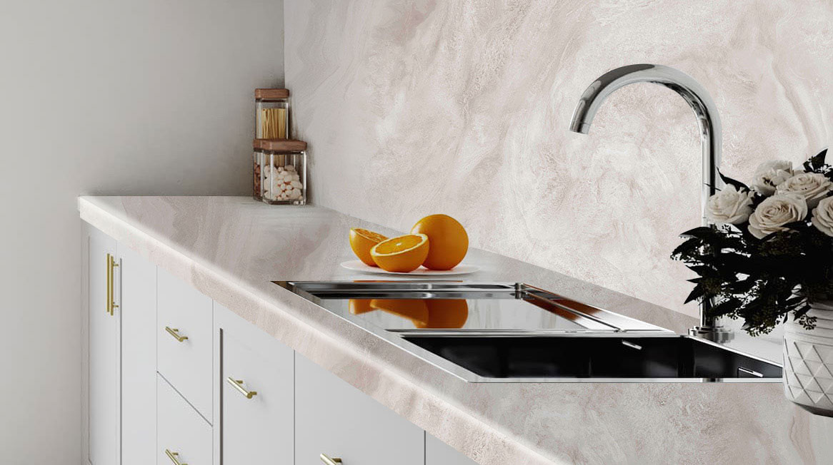 Столешница КЕДР МК 3000*600*38мм 1 группа - Агат светлый 937