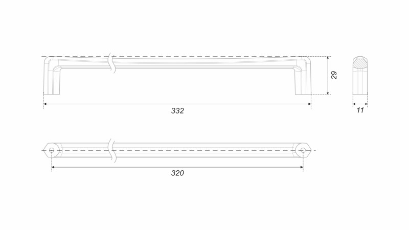 BRD RS332MBSG.4/320 ручка-скоба 320мм ORION  матовое брашир. сатиновое золото (заказ)