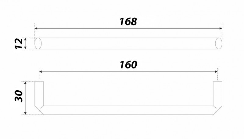 BRD RS296MBSN.4 ручка-скоба 160мм ARCTICA матовый атласный никель