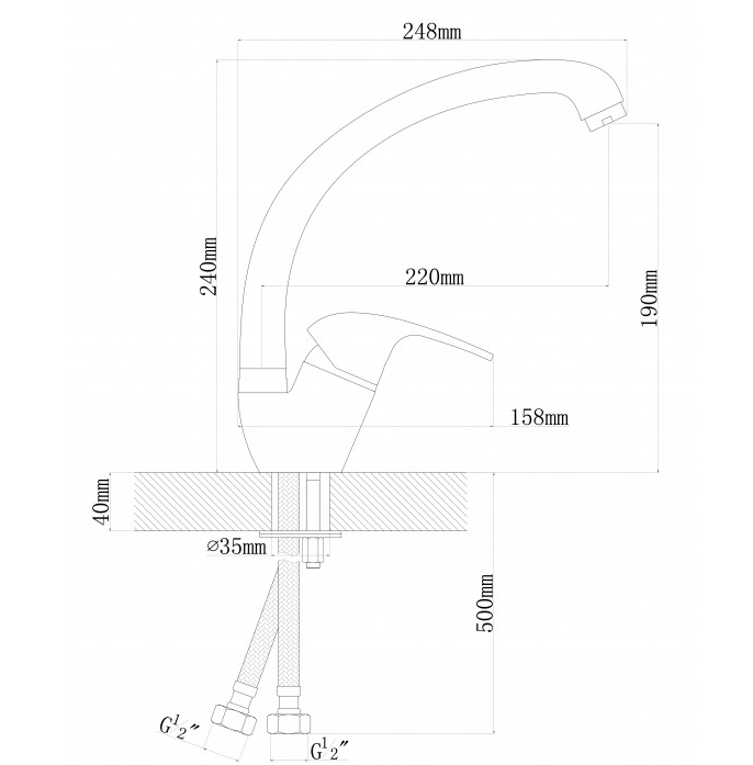 Смеситель Dr. Gans Рондо графит