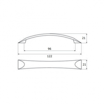 4984 Гратис ручка скоба 96 мм матовый хром SALE