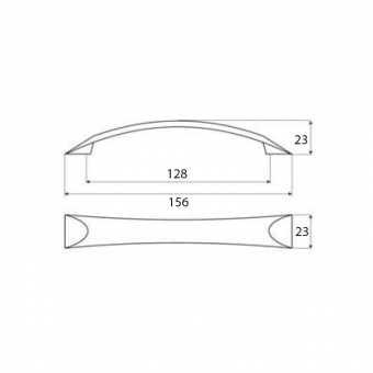 5207 Гратис ручка скоба 128 мм матовый хром (стоп-лист)