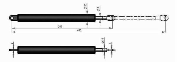 Газовый амортизатор 1200 NW 405 мм