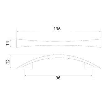 1052 ЭКОНОМ ручка скоба 96 мм хром KERRON