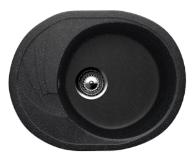 Мойка ULGRAN U-403-308 с малым крылом универсальная черный