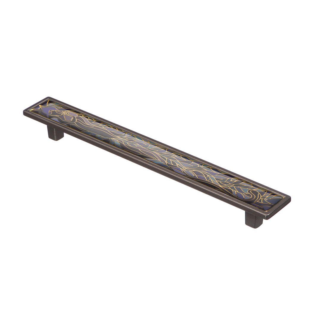 KR KA1-128JG22-N ручка-скоба 128 мм  черный лакрованный никель SALE