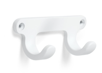 BRD K220W.2 Крючок TWIN 2-х рожковый Белый (заказ)