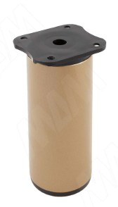 Н100+18мм Опора декоративная круглая золото матовое/черный матовый