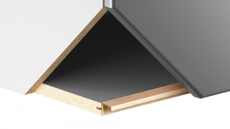 BRD RP052SG.1/000/4100 врезной профиль L 4100мм GOLA BALANCE сатиновое золото (заказ)