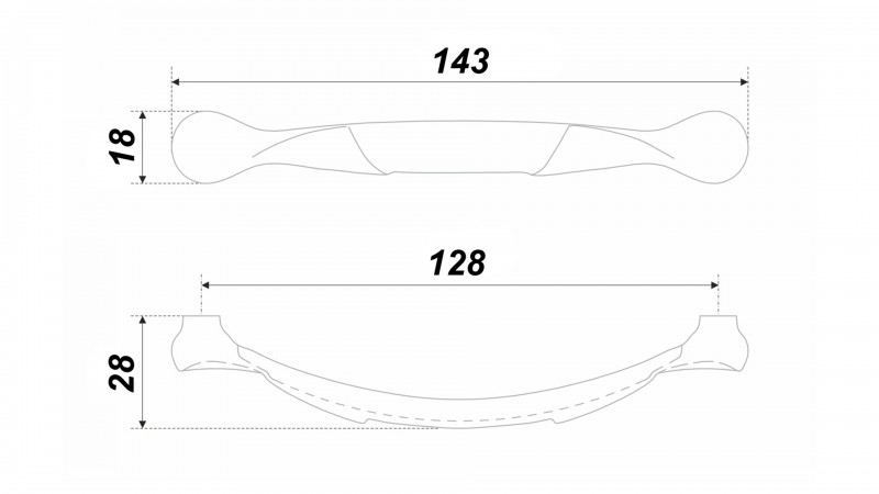 BRD RS504AC.1 ручка-скоба 128мм VERONA LF старинная медь SALE