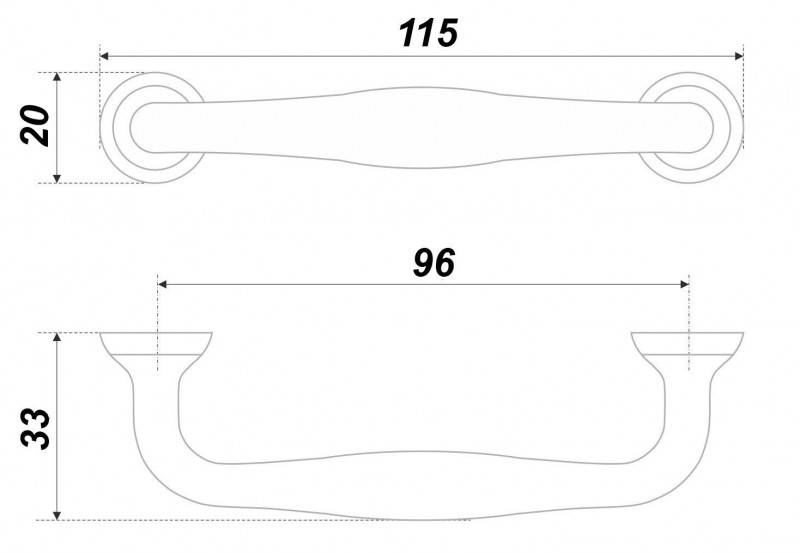 BRD RS433CP.4  ручка-скоба 96 мм URSULA хром полированный (заказ)