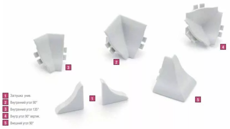 заглушки+углы Rehau к мини бортику 98656 Compact Line (в стопе)