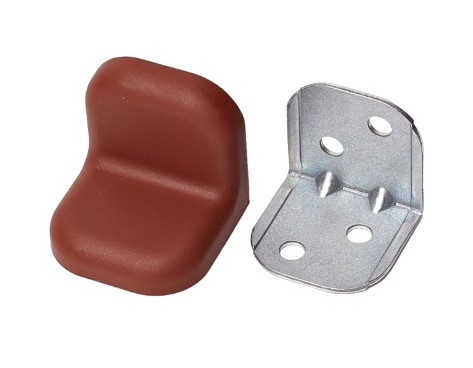 Уголок крепежный + пластиковая крышка  серый 25*25 №13