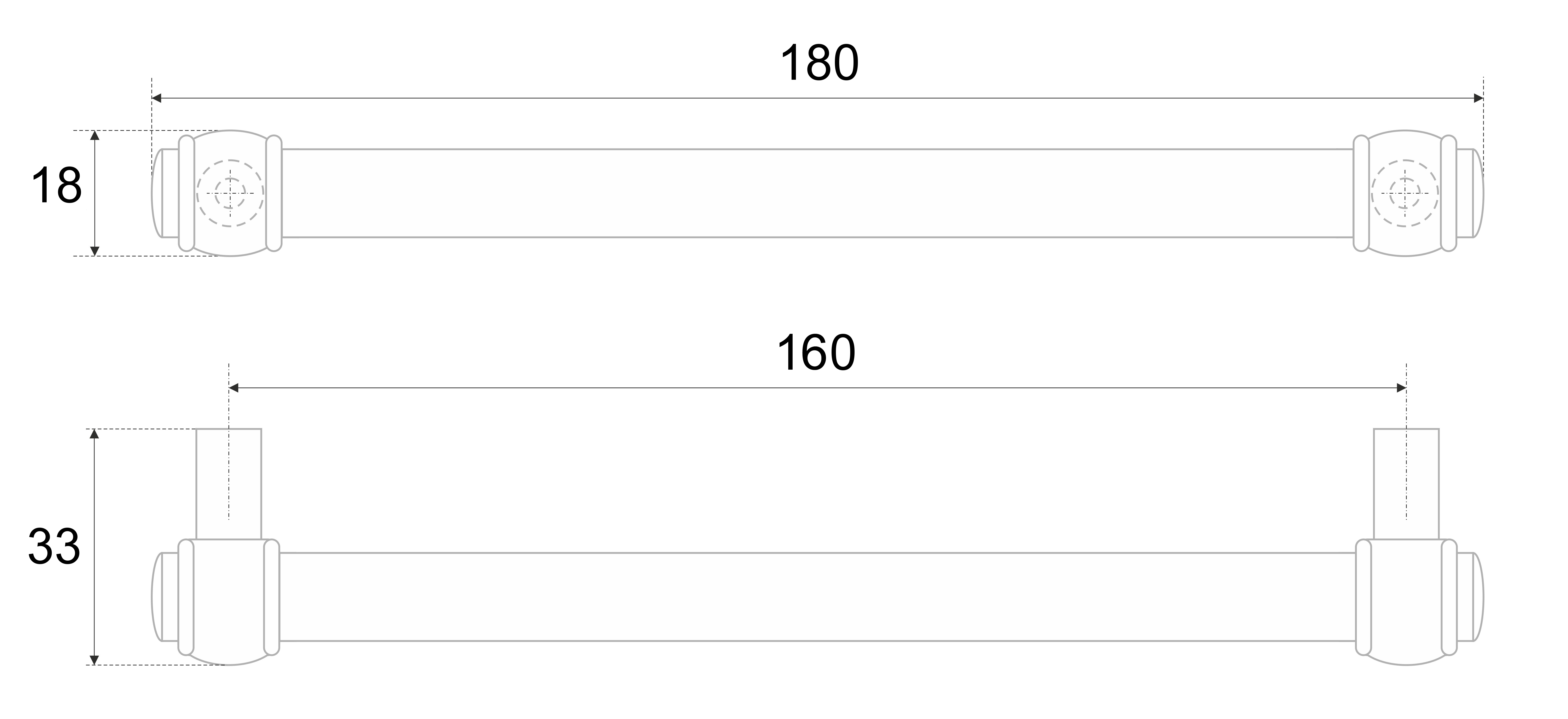BRD RR008BSBN.4  ручка-рейлинг 160 мм BAMBOO брашированный черненый старинный никель SALE