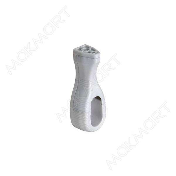 Держатель овальной штанги 15х30 с фиксатором, цвет под алюминий SALE