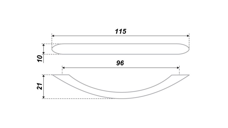 BRD RS008CP.3 ручка-скоба 96 мм хром полированный (заказ)