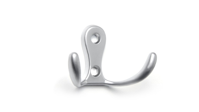 BRD K207SC.7 Крючок 2-х рожковый матовый хром (заказ)