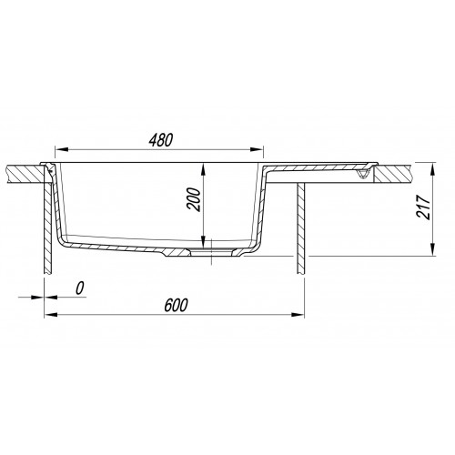 Мойка FLORENTINA Липси XL 780*510*217  грей (заказ) Т
