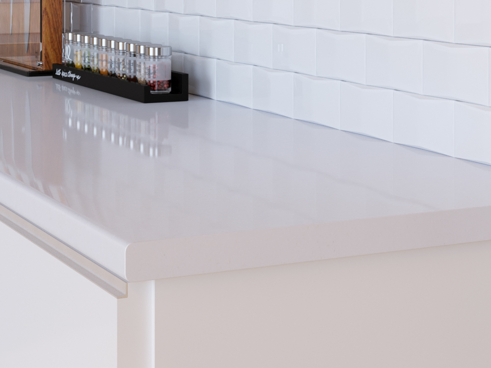 Столешница Проф-Стандарт КЕДР МК 3000*600*56мм 3 группа - Белый ГЛЯНЕЦ 111/1 (заказная)