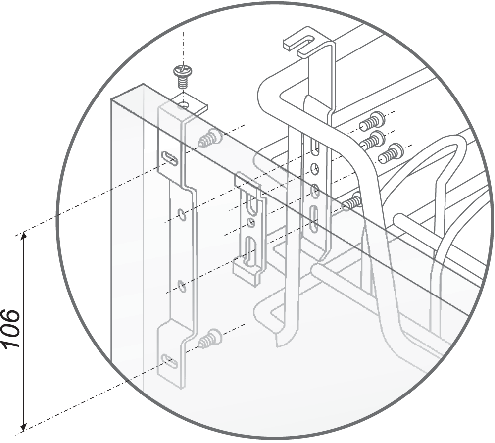 BRD Фасадное крепление KRK01 (для корзин KRS 03,KRS 04) SALE