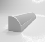 Профиль угловой накл. под светодиод. ленту + рассеиватель 2000*16*16мм, белый