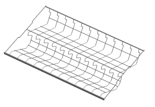 Аристо Стационарная 2-х ярусная обувница серия 460, L=607 МЕТАЛЛИК GSA0352-607