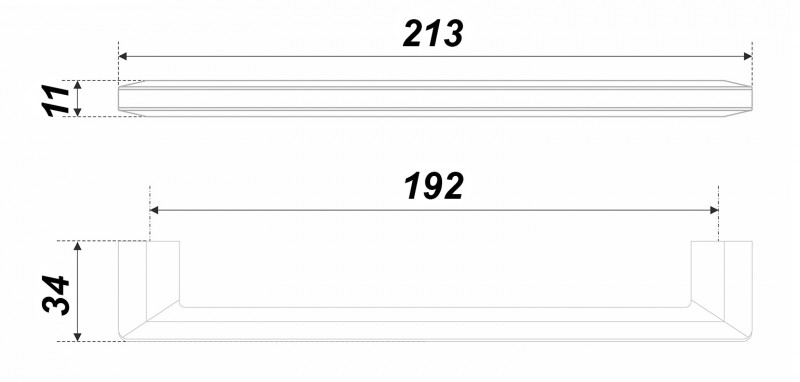 BRD RS285ВSN/CP.4 ручка-скоба 192мм ARCADA атласный никель/хром (заказ)