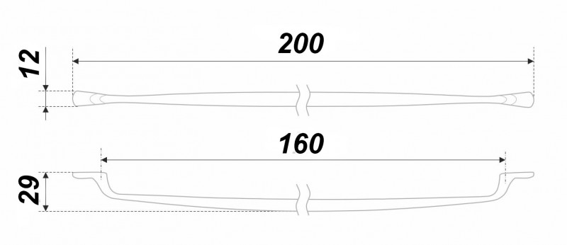 BRD RS220SG.4 ручка-скоба160мм NEOLINE сатиновое золото (заказ)