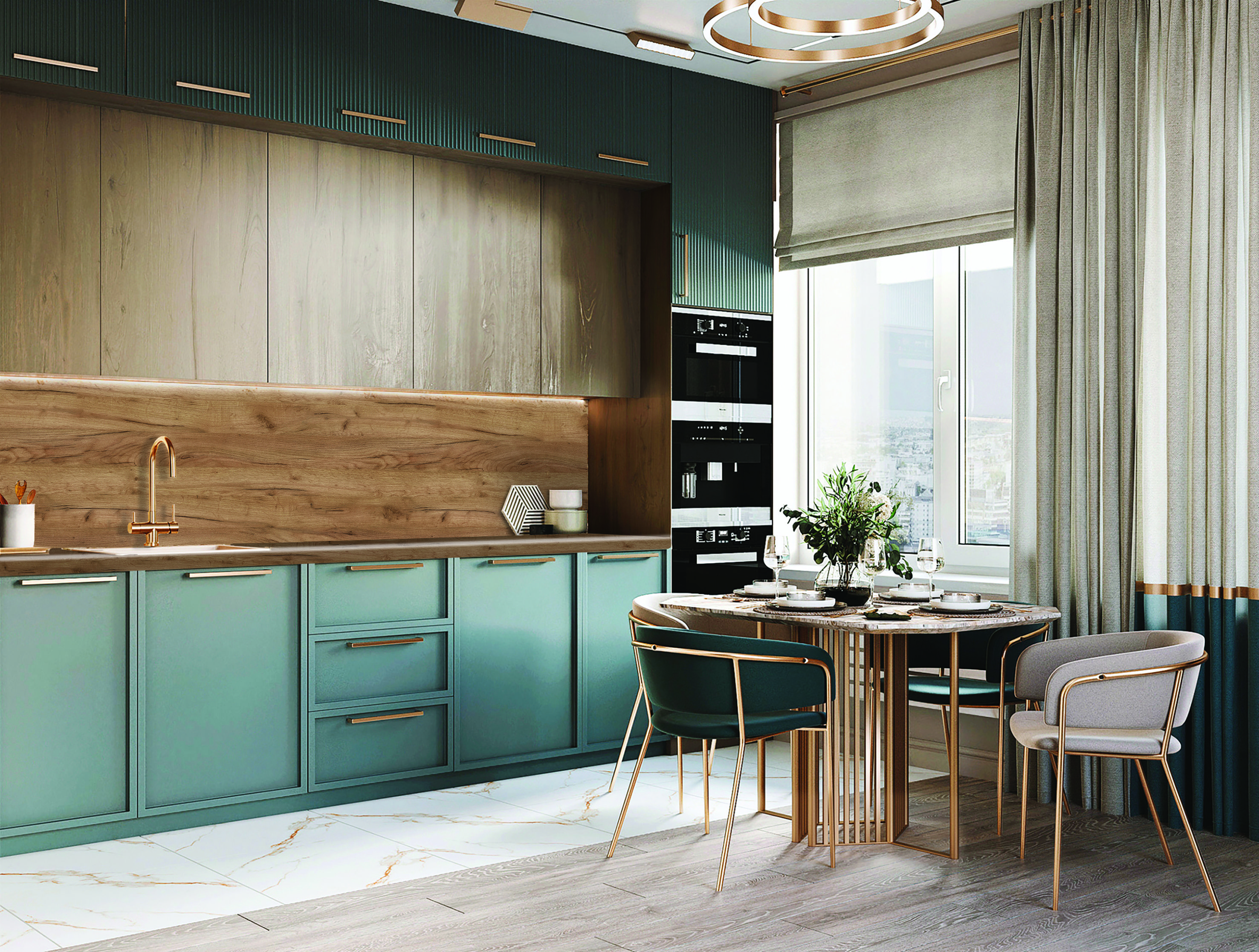 Стеновая панель КЕДР МК 3000*600*4мм 1 группа - Дуб Крафт табачный 1004/S (заказ)