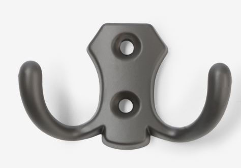 Крючок 2-х рожковый Тундра TKd-007 графит