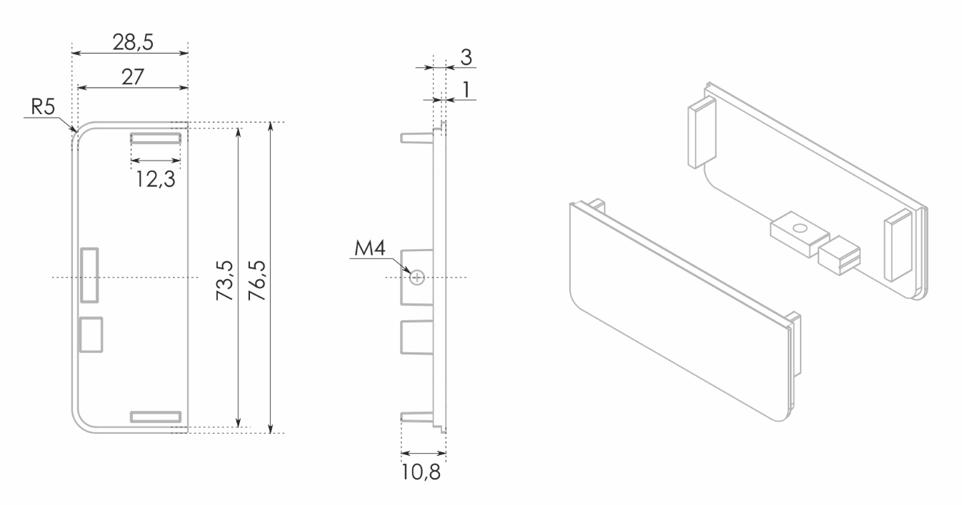 BRD RZ050.04SG  ЗАКРЫТЫЕ ЗАГЛУШКИ для RP050 GOLA BALANCE золото матовое  (заказ)