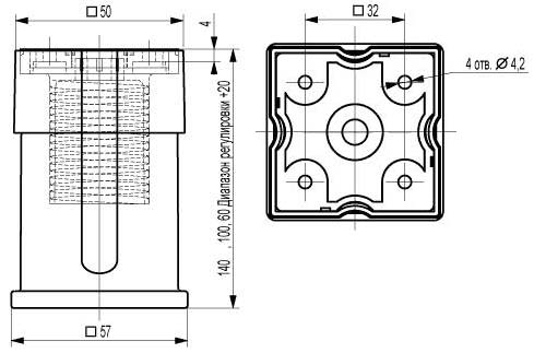 Н-015 Опоры регулируемые Валмакс квадратная h 140 алюминий SALE