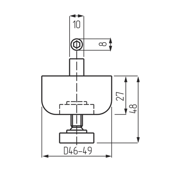 Опоры регулируемые для шкафа 50х27 черный