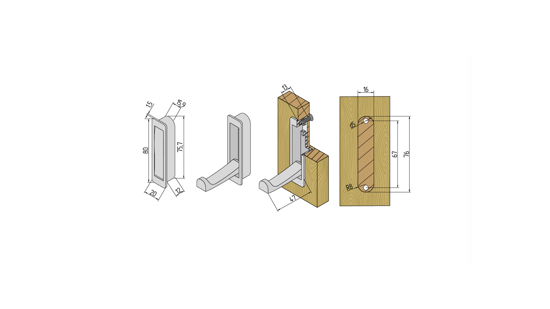 BRD K100BSN.12 Крючок FANTOM складной однорожковый Атласный сатиновый никель (заказ)