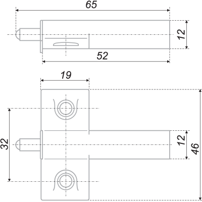 BRD AMF03/GR упор-защелка фасада серый