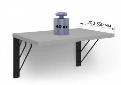 BRD P311BL.4 полкодержатель LINE Черный