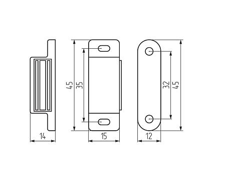защелка магнитная малая белый