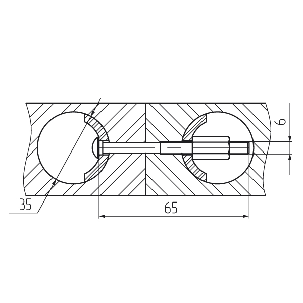 стяжка для столешницы 65 мм (60 мм)