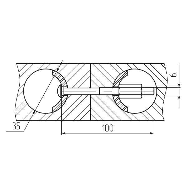 стяжка для столешницы 100 мм