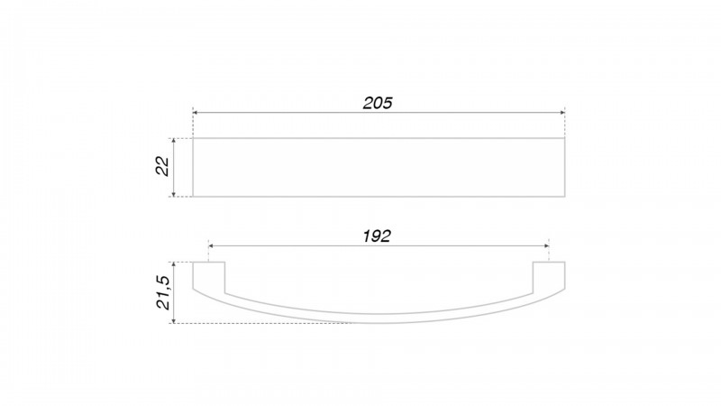BRD RS191BL.4 ручка-скоба 192мм черный матовый