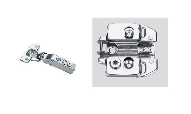 PIVOT STAR Петля накладная 110 град DTC Click-On c доводчиком 52 мм с подкладкой