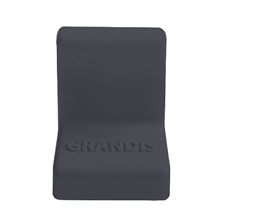 GRANDIS Уголок металлический + накладка 20*20 графит