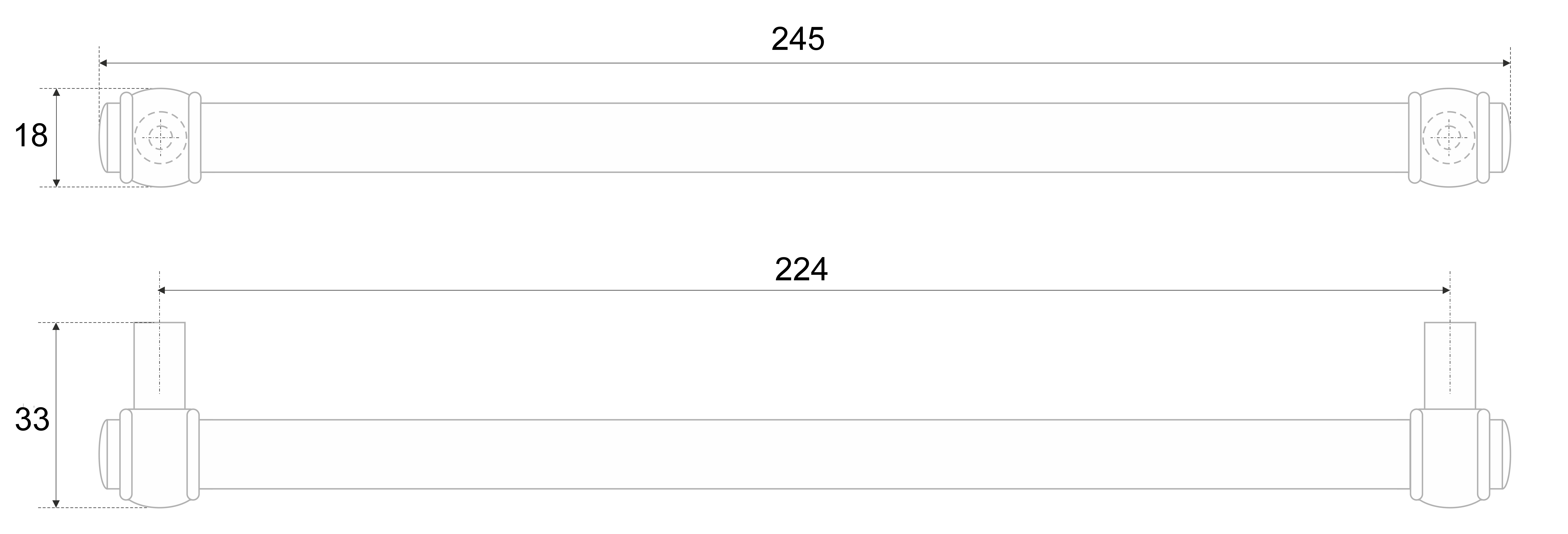 BRD RR008AB.4  ручка-рейлинг 224 мм BAMBOO старинная латунь SALE