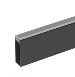 Linear Штанга для одежды 10х30 c демпфером, L=2000мм, отделка серый металл (заказ)