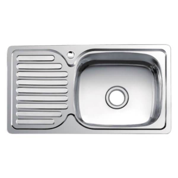 Мойка 420х760 мм/0,8мм глянцевая /правая/180мм Potato