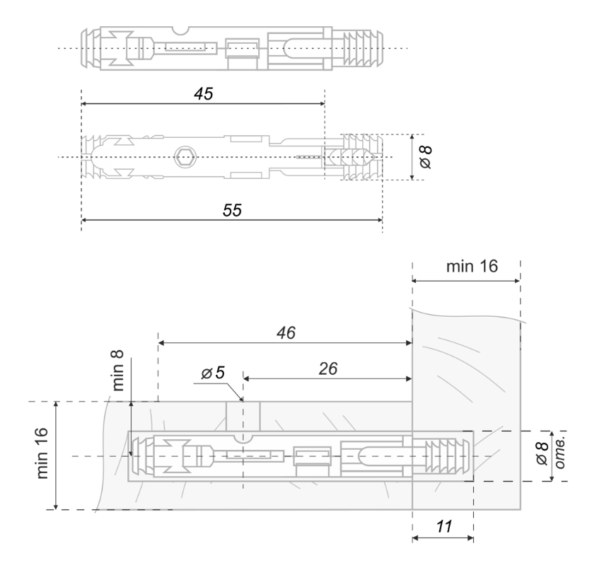 BRD Стяжка ST09/02/5/RdZn/01, d8 мм однокомпонентная SALE