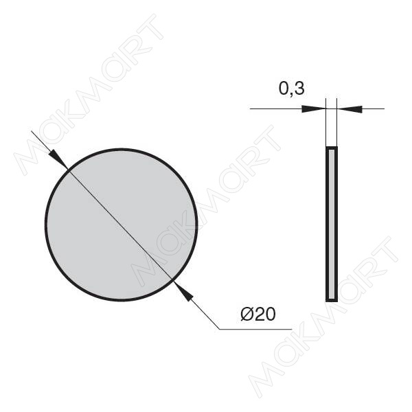 заглушки самоклеющиеся d-20 слэйт 101104S (12шт)