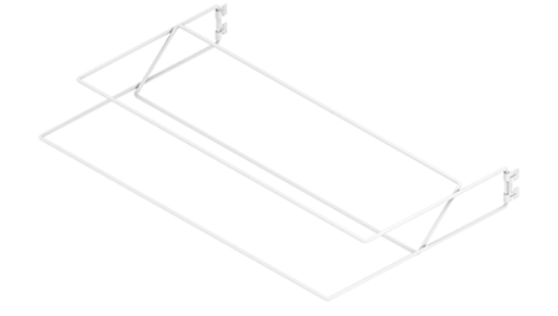 Аристо Полка для обуви двухярусная L=607 мм БЕЛЫЙ GSA 0350/W