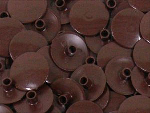 заглушки пластиковые для Эксцентрика d-18 орех темный №08 ( кратно 50 шт.)